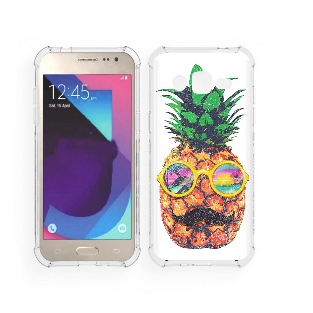 

Чехол MyPads Tocco для Samsung Galaxy J2 прикольный ананас с лицом (PT226924.572.556), Прозрачный, Tocco