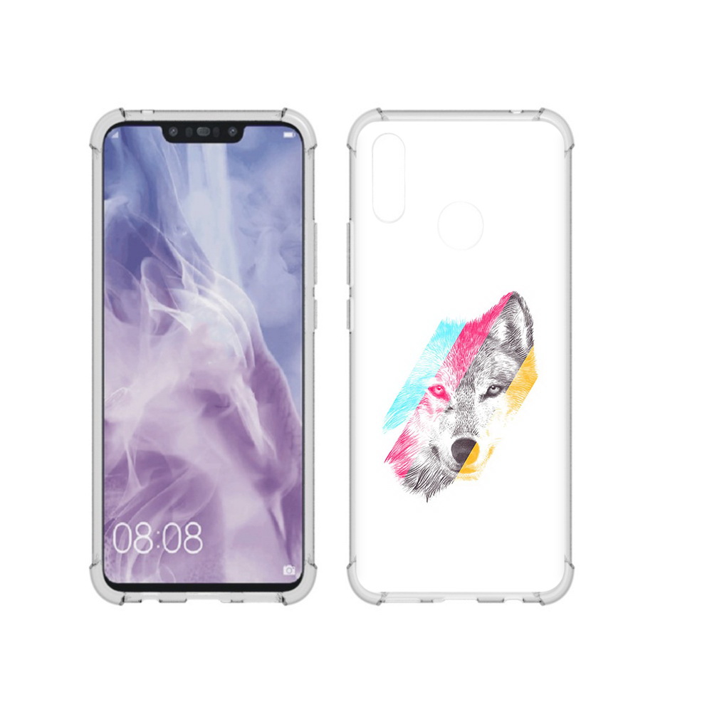 

Чехол MyPads Tocco для Huawei Nova 3i волк градиент (PT227100.63.268), Прозрачный, Tocco