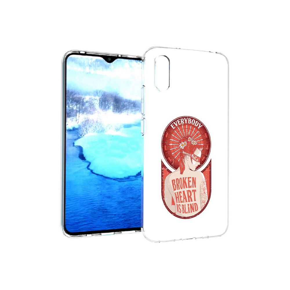 

Чехол MyPads Tocco для Xiaomi Redmi 9A девушка разбитое сердце (PT151022.270.310), Прозрачный, Tocco