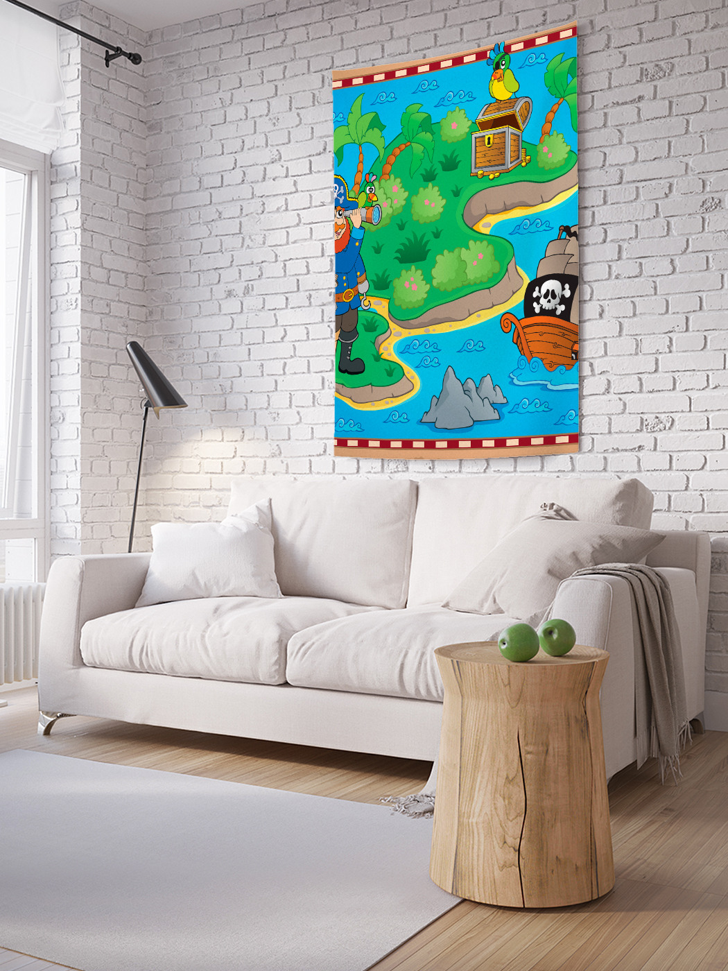 

Вертикальное фотопанно на стену JoyArty Карта пирата 150x200 см, Карта пирата