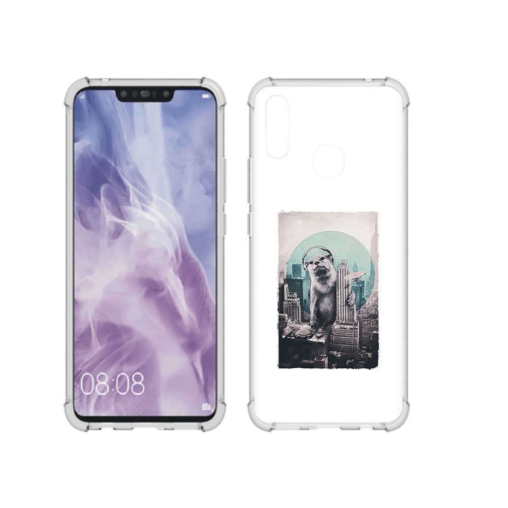 

Чехол MyPads Tocco для Huawei Nova 3i выдра в городе (PT227100.63.283), Прозрачный, Tocco