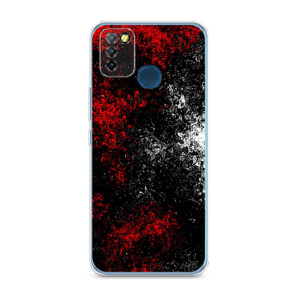 

Чехол на Infinix HOT 10 Lite "Монотипия", Красный;черный;белый, 3100350-3