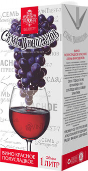 

Вино Sem Vinodelov Red красное, полусладкое, 1000 мл