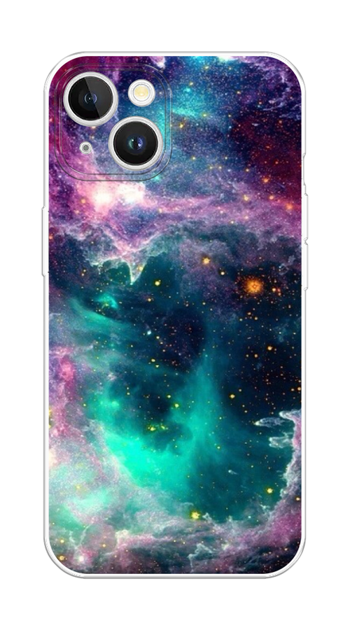 

Чехол на Apple iPhone 15 Plus "Звездные облака", Розовый;бежевый, 15650-1