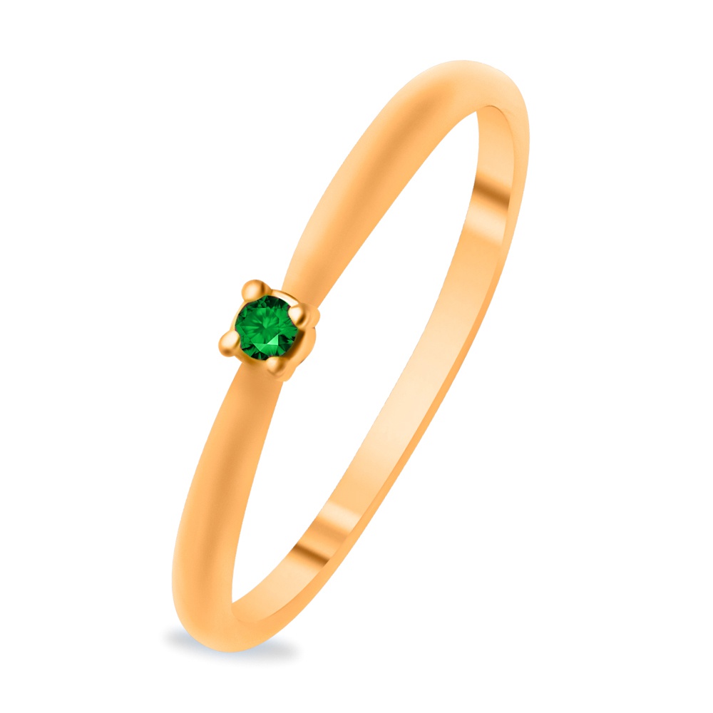 

Кольцо из красного золота с изумрудом искусственным р. , 585Gold 101014730, 101014730