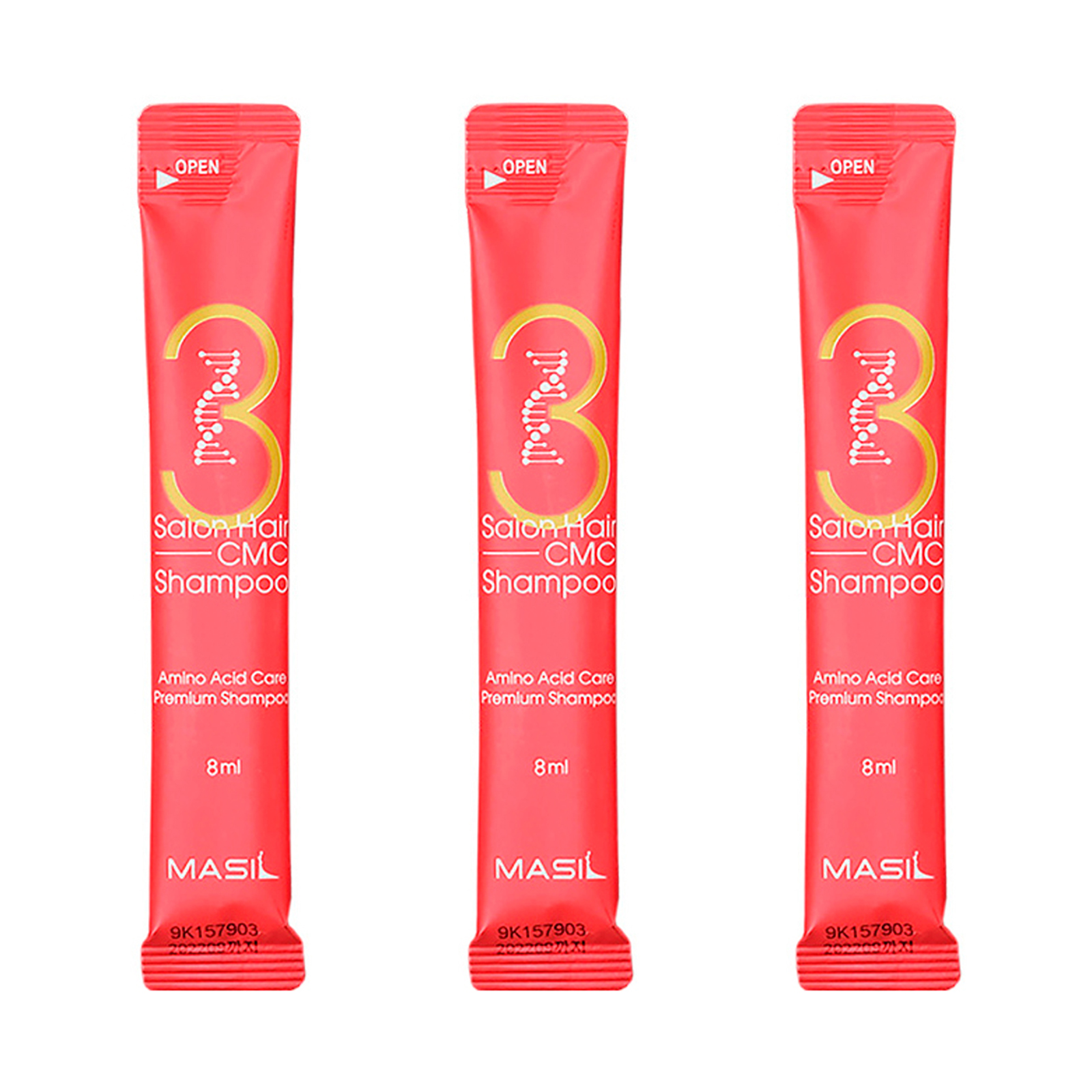 

Шампунь восстанавливающий с аминокислотами Masil 3 Salon Hair CMC Shampoo 8 мл * 3 шт, Masil 3Salon CMC Shampoo 8