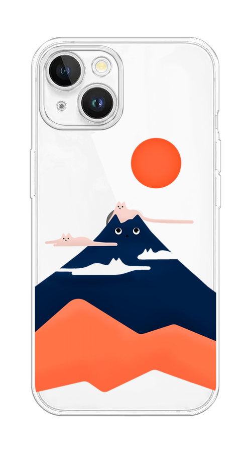 

Чехол на Apple iPhone 15 Plus "Кот-гора", Черный;оранжевый, 15650-1