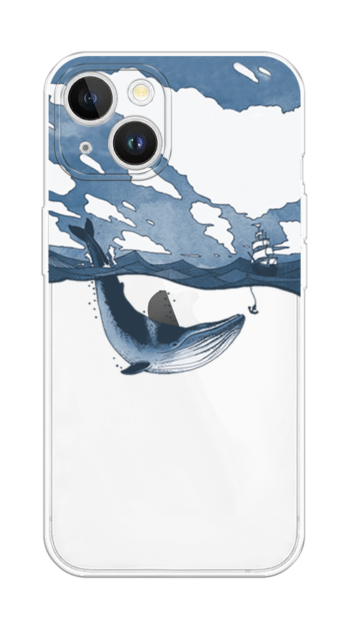 

Чехол на Apple iPhone 15 Plus "Большой кит", Синий, 15650-1