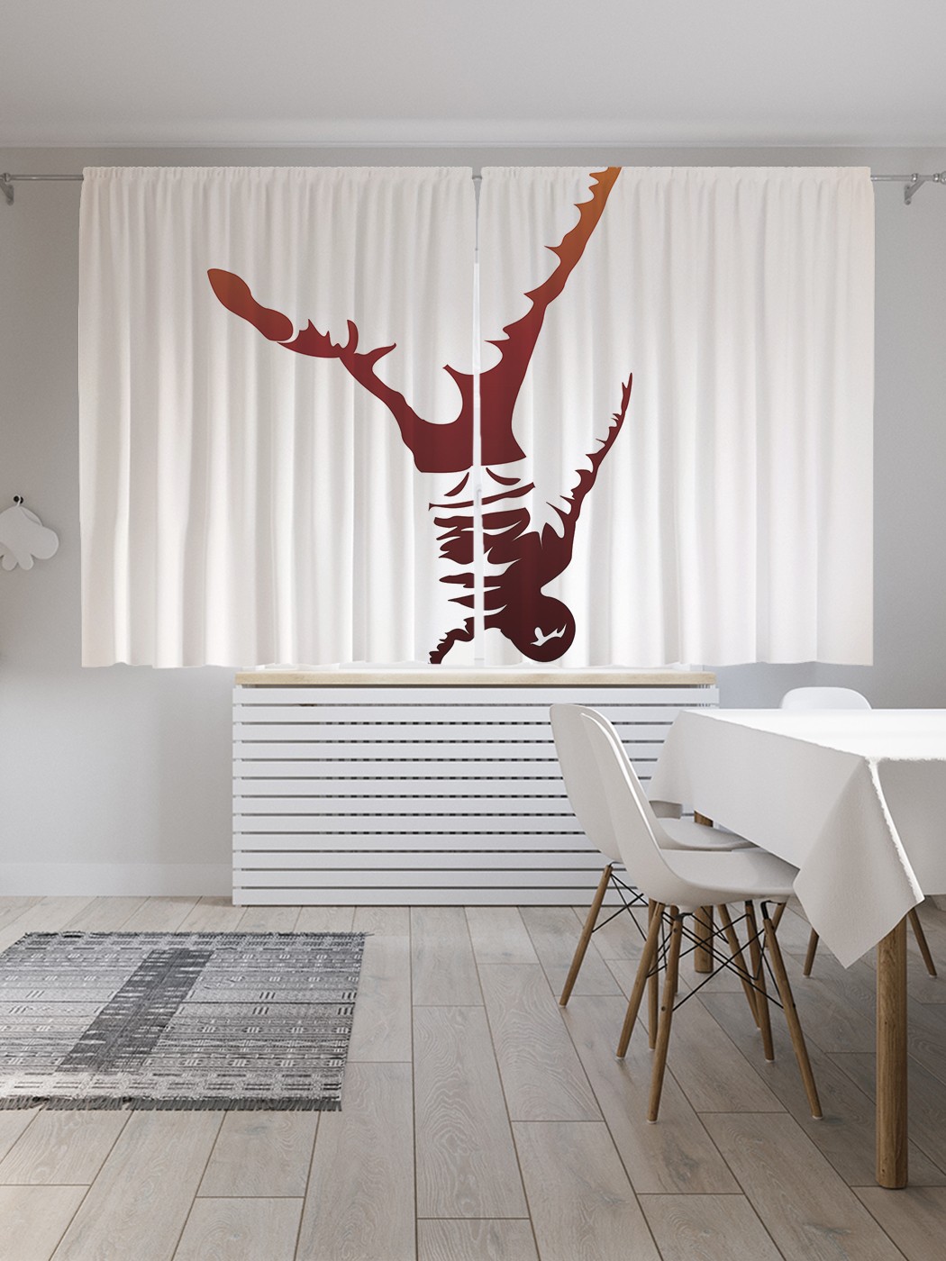 

Классические шторы JoyArty "На одной руке", серия Oxford DeLux, 2 полотна 145x180 см, На одной руке