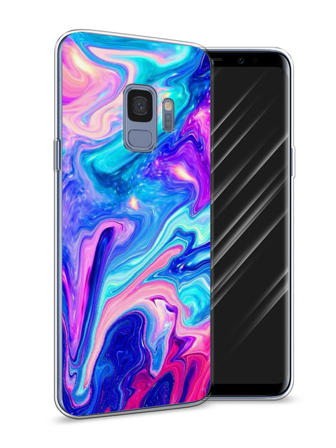 

Чехол Awog на Samsung Galaxy S9 "Потеки краски", Розовый, 25750-10