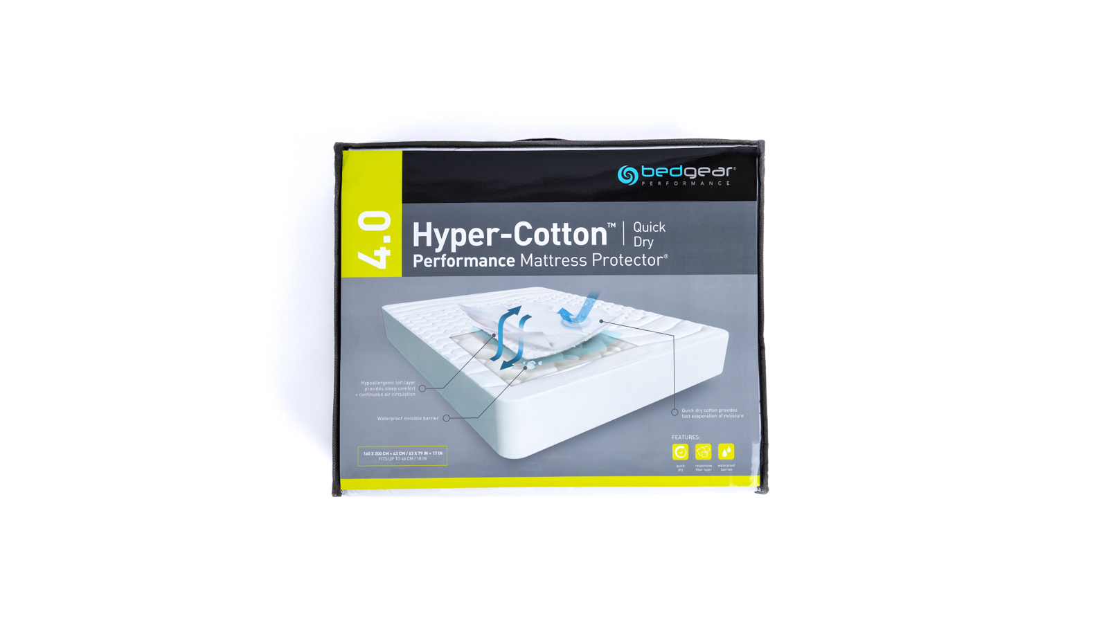 Чехол защитный на матрас АСКОНА Hyper-Cotton 200x180 см белый