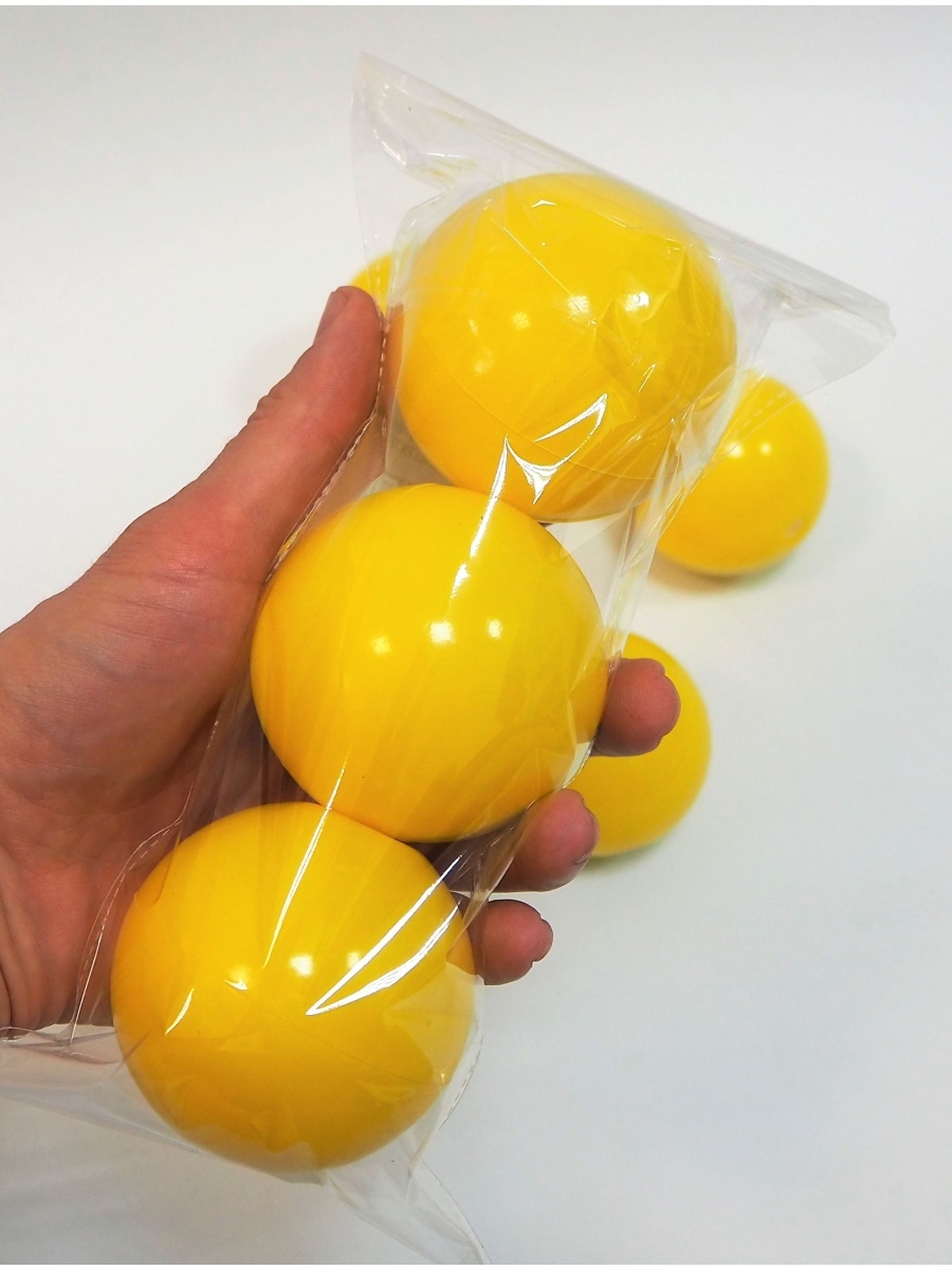 

Мячи для жонглирования РЕКО WT-19, из пластика, 3 шт, желтый, WT-19