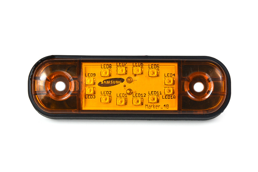 

Габарит светодиодный MINI 12 LED Желтый (12-24В)