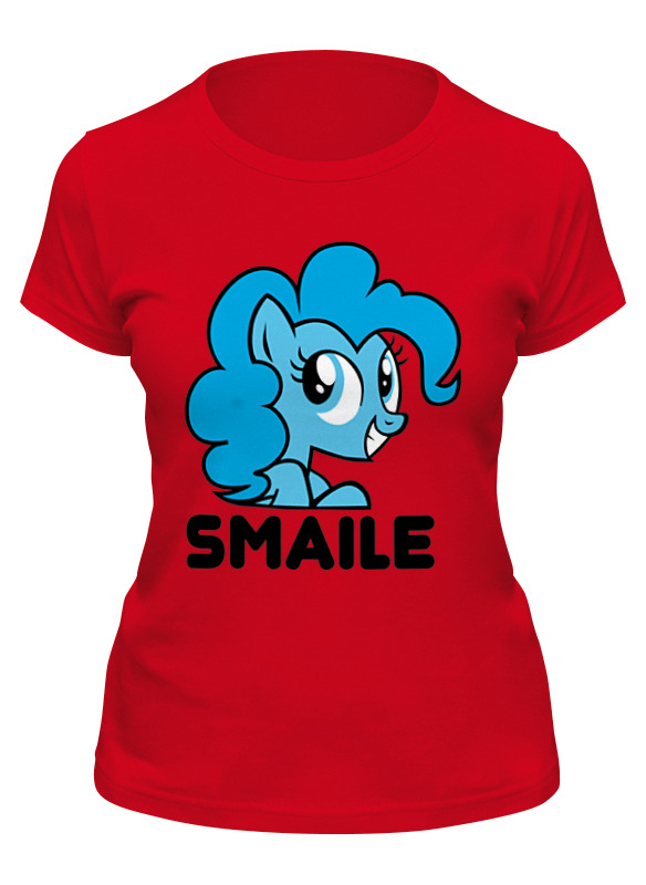 

Футболка женская Printio Smaile красная L, Smaile