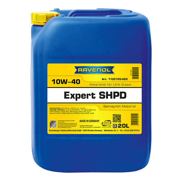 

Моторное масло Ravenol Expert SHPD SAE 10W40 new 20л