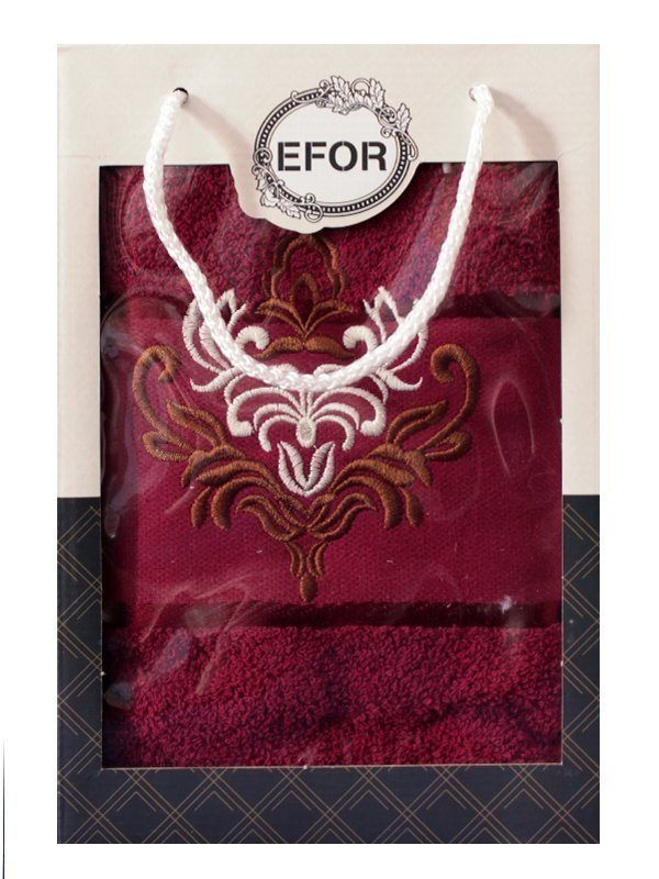 фото Efor t0477/s-01 набор полотенец efor из 1-ого предмета (50*90) герб №7 (бордовый)