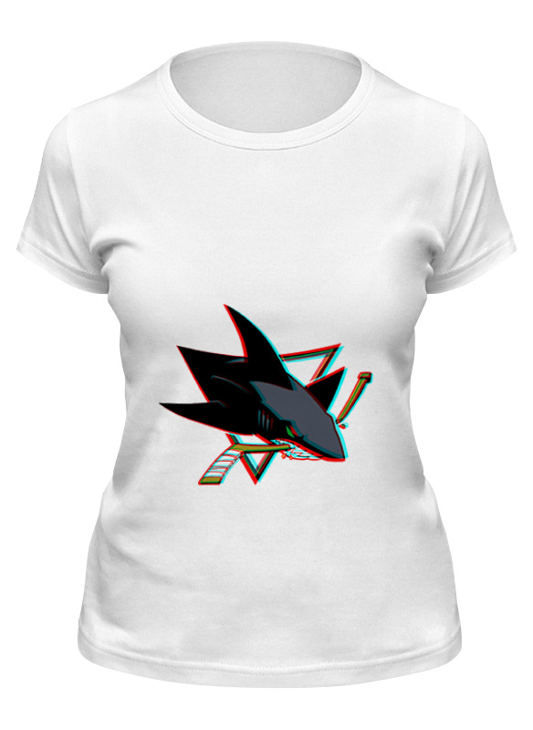 

Футболка женская Printio San jose sharks белая L, Белый, San jose sharks