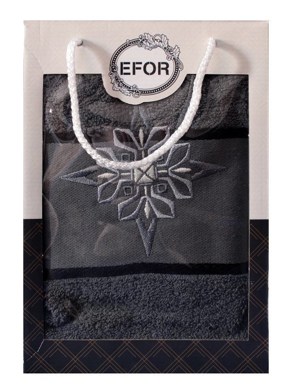 фото Efor t0478/s-04 набор полотенец efor из 1-ого предмета (50*90) герб №8 (темно-серый)