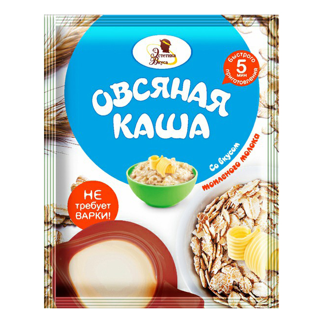 

Каша овсяная Эстетика вкуса топленое молоко быстрого приготовления 40 г