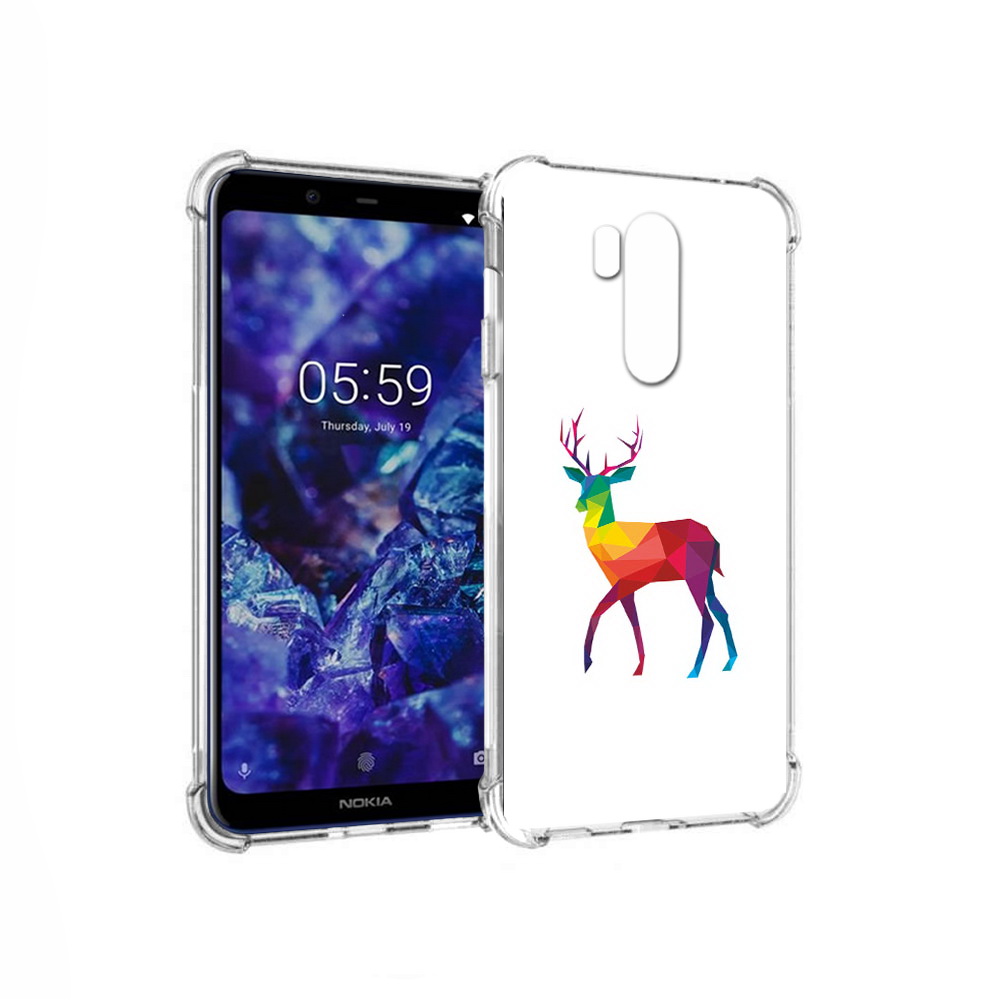 

Чехол MyPads Tocco для Nokia X7 геометрический олень (PT123767.122.286), Прозрачный, Tocco