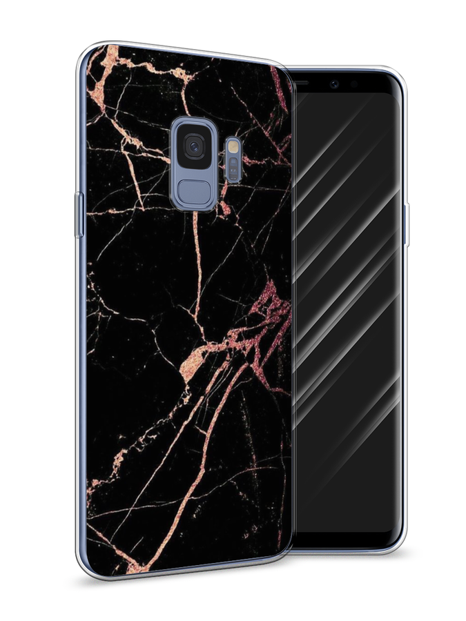 

Чехол Awog на Samsung Galaxy S9 "Мрамор розовое золото", Черный;розовый, 25750-3