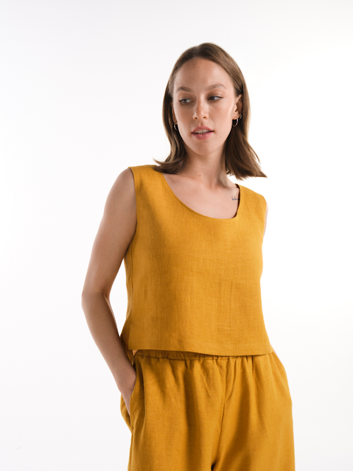 Топ женский GoodNight OrganicSoul желтый 40-44 RU