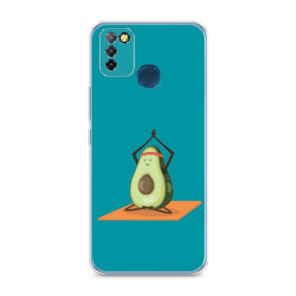 

Чехол на Infinix HOT 10 Lite "Расслабься с авокадо", Голубой, 3100350-6