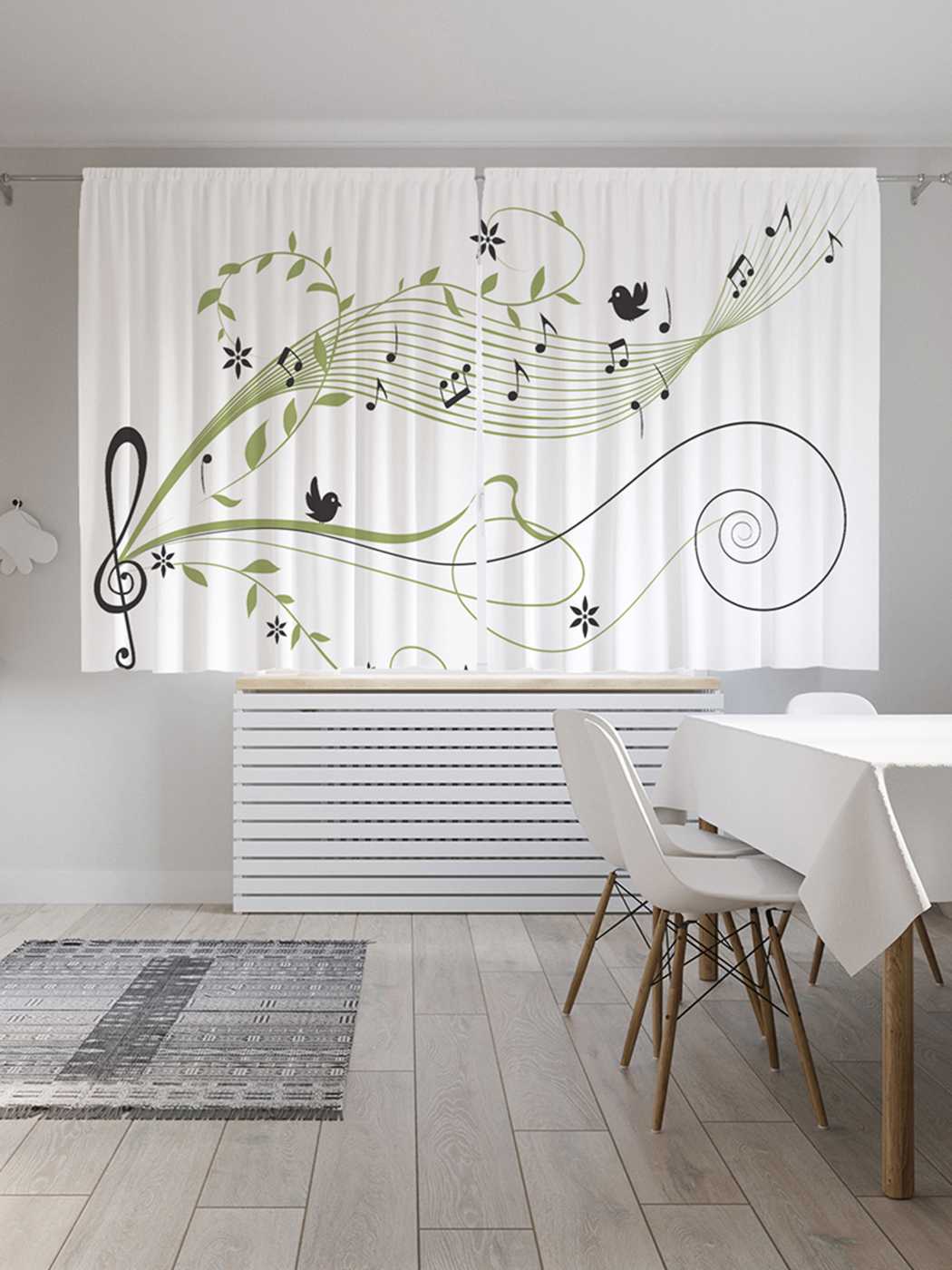 

Классические шторы JoyArty "Весенняя мелодия", серия Oxford DeLux, 2 полотна 145x180 см, Весенняя мелодия