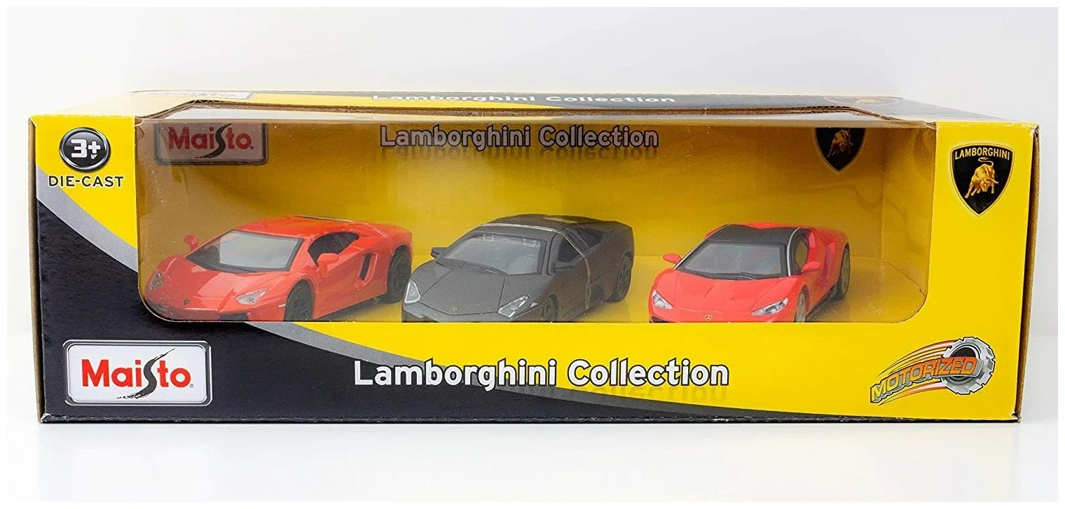 Машинки инерционные Maisto Lamborghini 1:43 FM Power Racer 3 шт. 21075