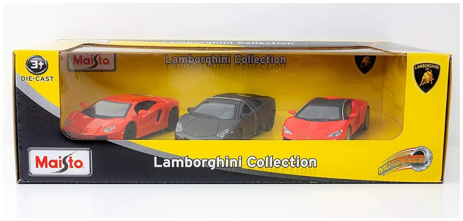 фото Машинки инерционные maisto lamborghini 1:43 fm power racer 3 шт. 21075