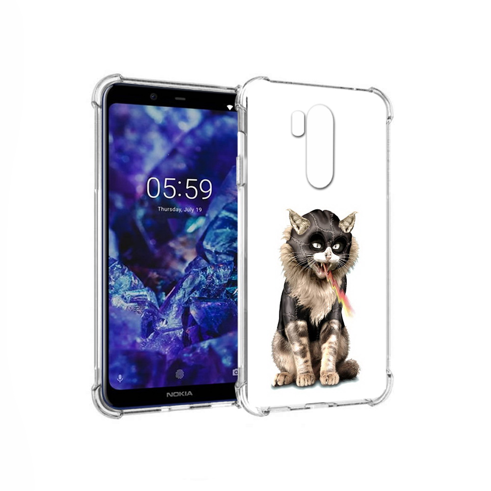 

Чехол MyPads Tocco для Nokia X7 дьяволский кот (PT123767.122.341), Прозрачный, Tocco
