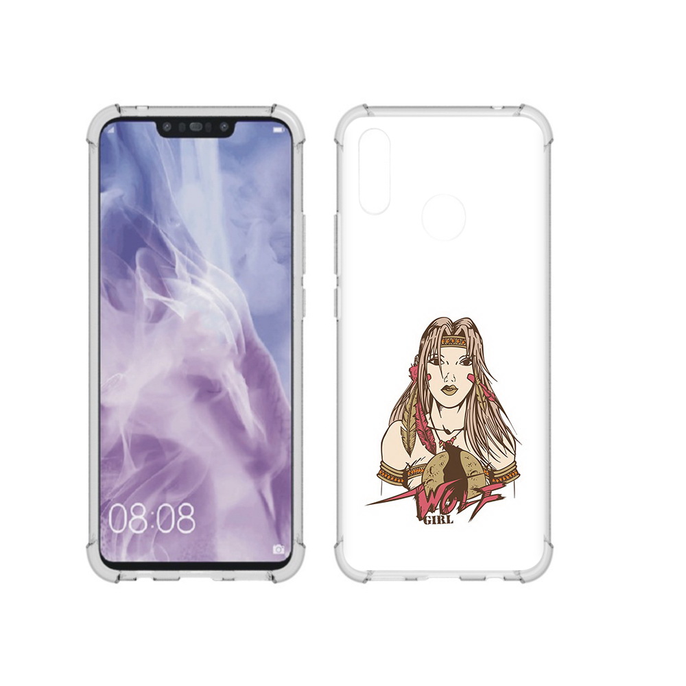 

Чехол MyPads Tocco для Huawei Nova 3i девушка волк (PT227100.63.306), Прозрачный, Tocco