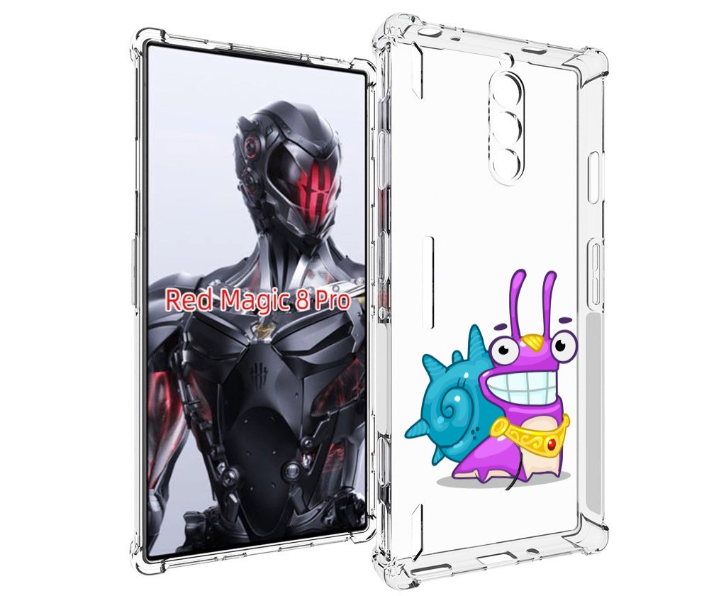 Чехол MyPads улитка-принц для ZTE Nubia Red Magic 8 Pro / Red Magic 8 Pro Plus