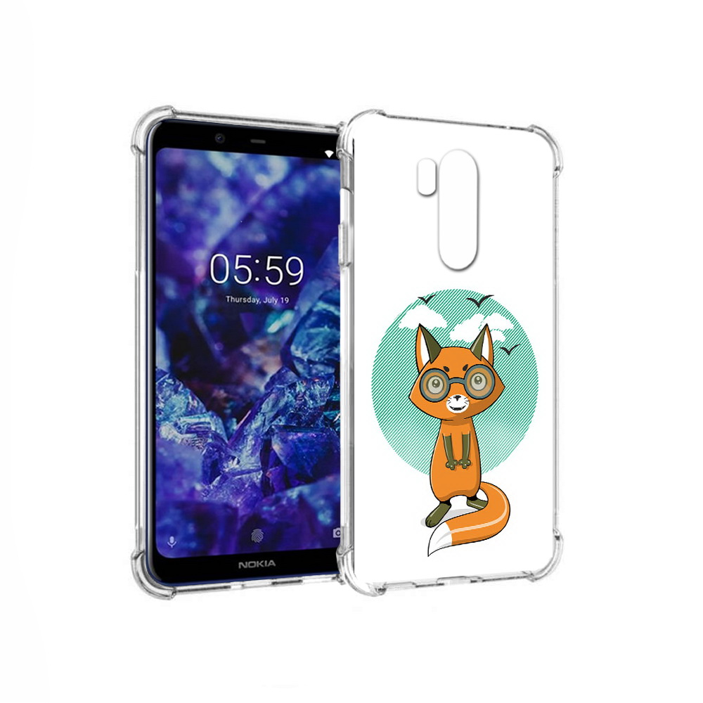 

Чехол MyPads Tocco для Nokia X7 задумчивая лиса (PT123767.122.348), Прозрачный, Tocco