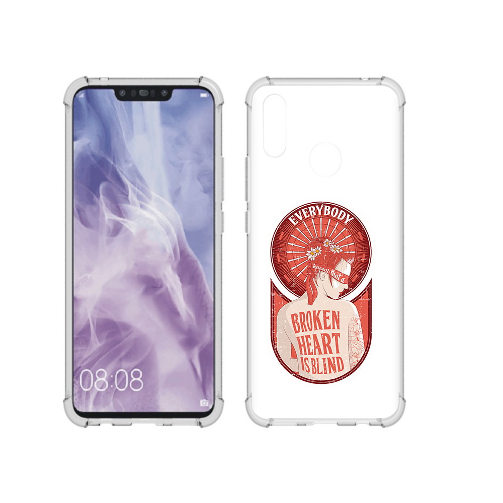 

Чехол MyPads Tocco для Huawei Nova 3i девушка разбитое сердце (PT227100.63.310), Прозрачный, Tocco