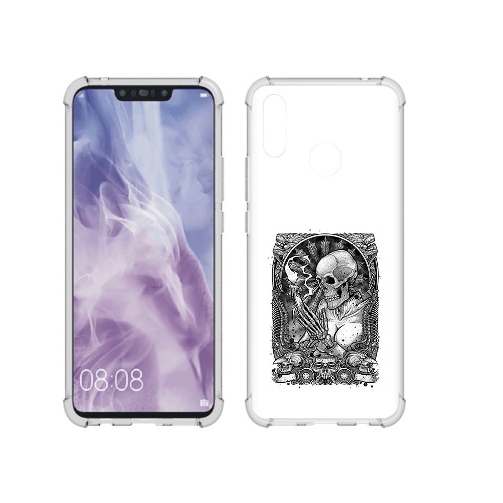 

Чехол MyPads Tocco для Huawei Nova 3i девушка скелет (PT227100.63.316), Прозрачный, Tocco