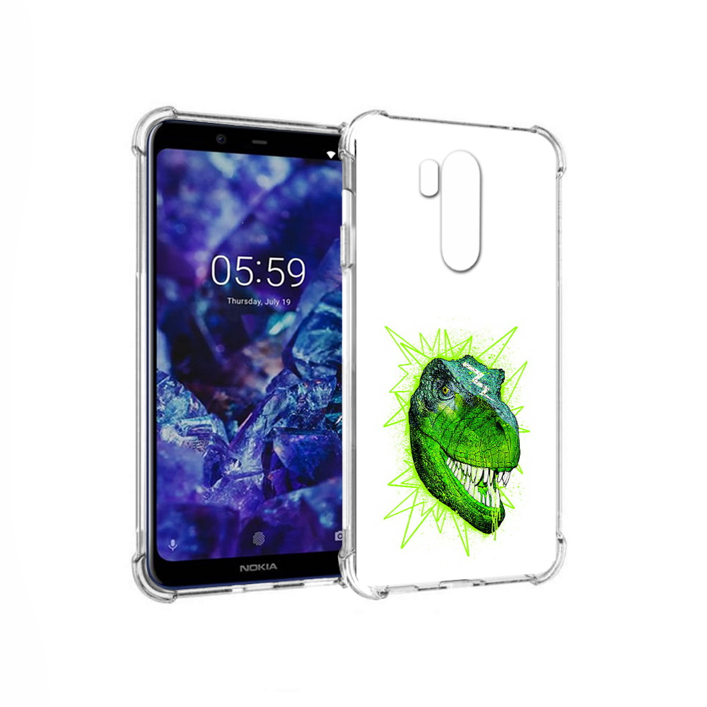 

Чехол MyPads Tocco для Nokia X7 зеленый динозавр (PT123767.122.358), Прозрачный, Tocco
