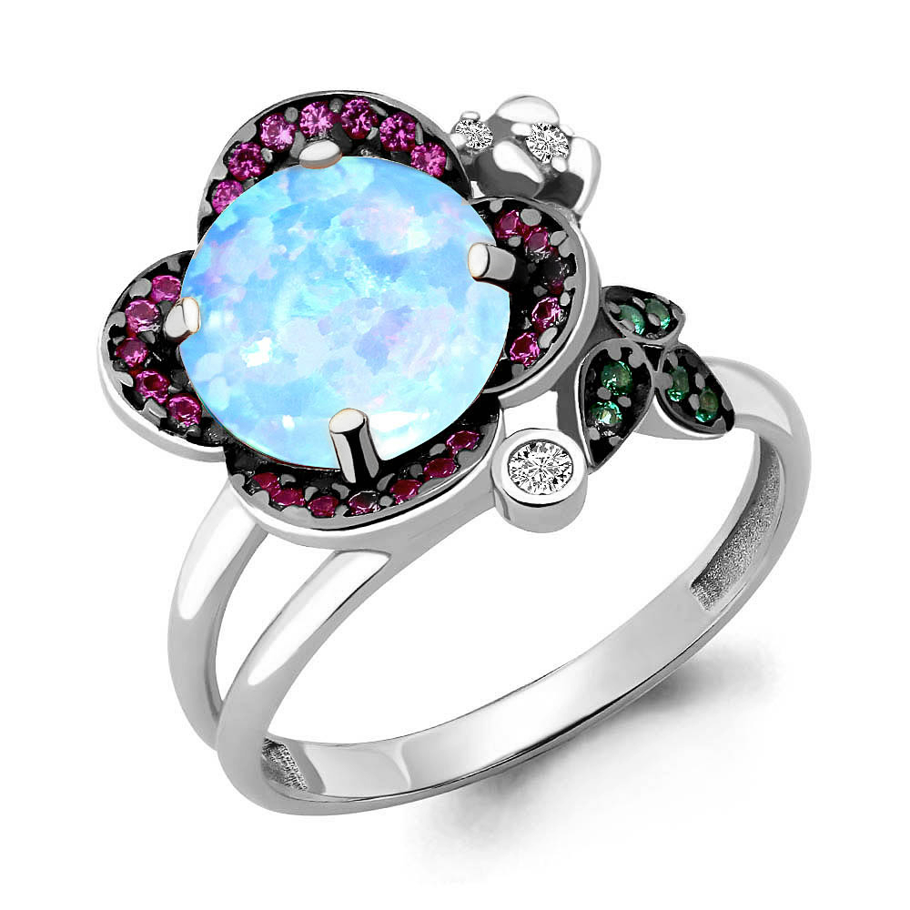 

Кольцо из серебра с изумрудом р. , Aquamarine 6598897ВГ_925_р, 6598897ВГ_925_р