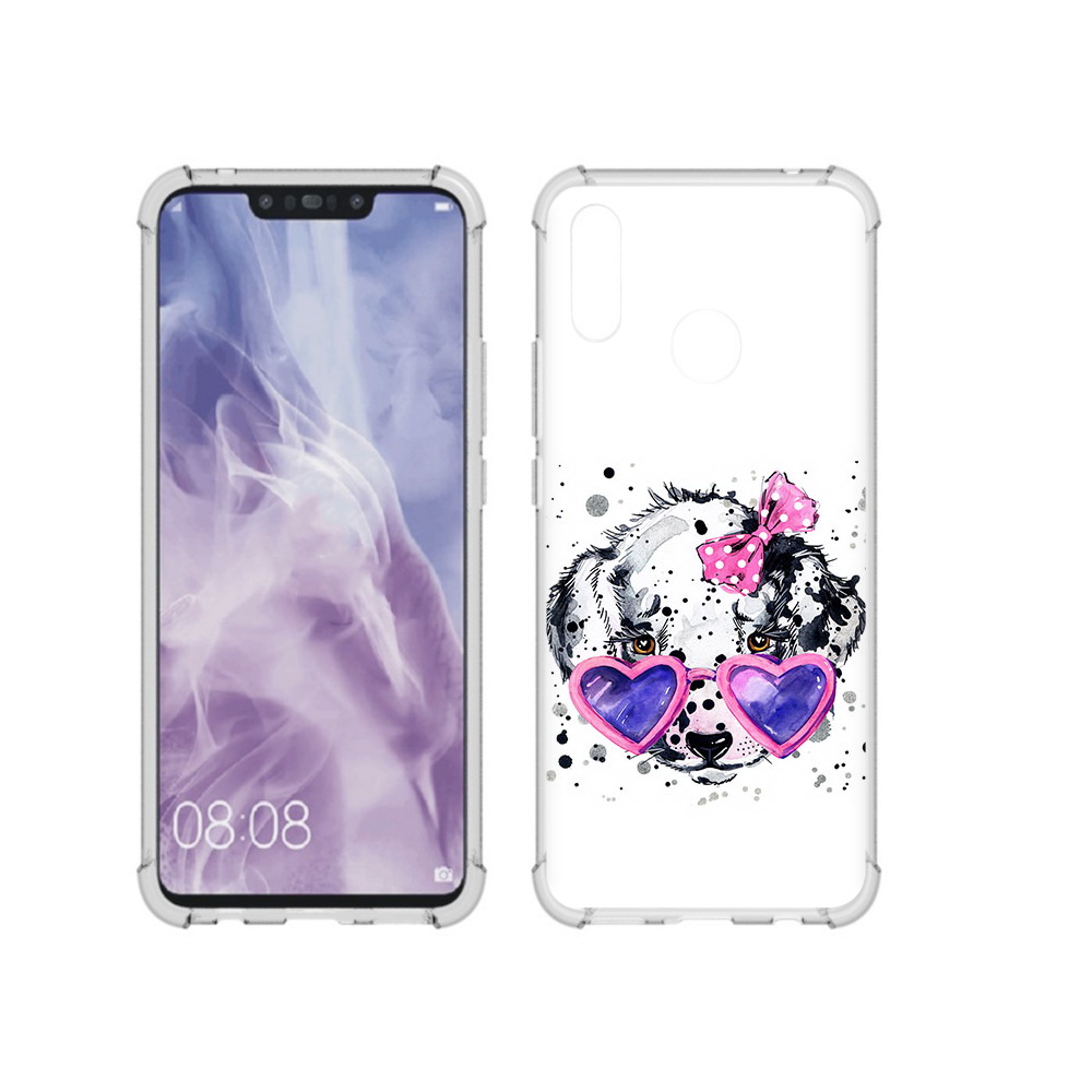 

Чехол MyPads Tocco для Huawei Nova 3i долматинец в очках (PT227100.63.337), Прозрачный, Tocco