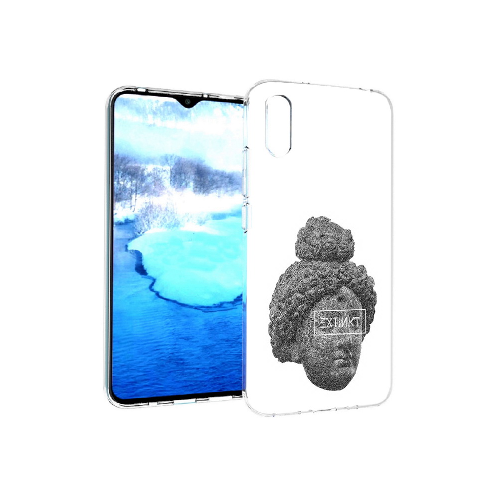 

Чехол MyPads Tocco для Xiaomi Redmi 9A каменное лицо девушки (PT151022.270.383), Прозрачный, Tocco