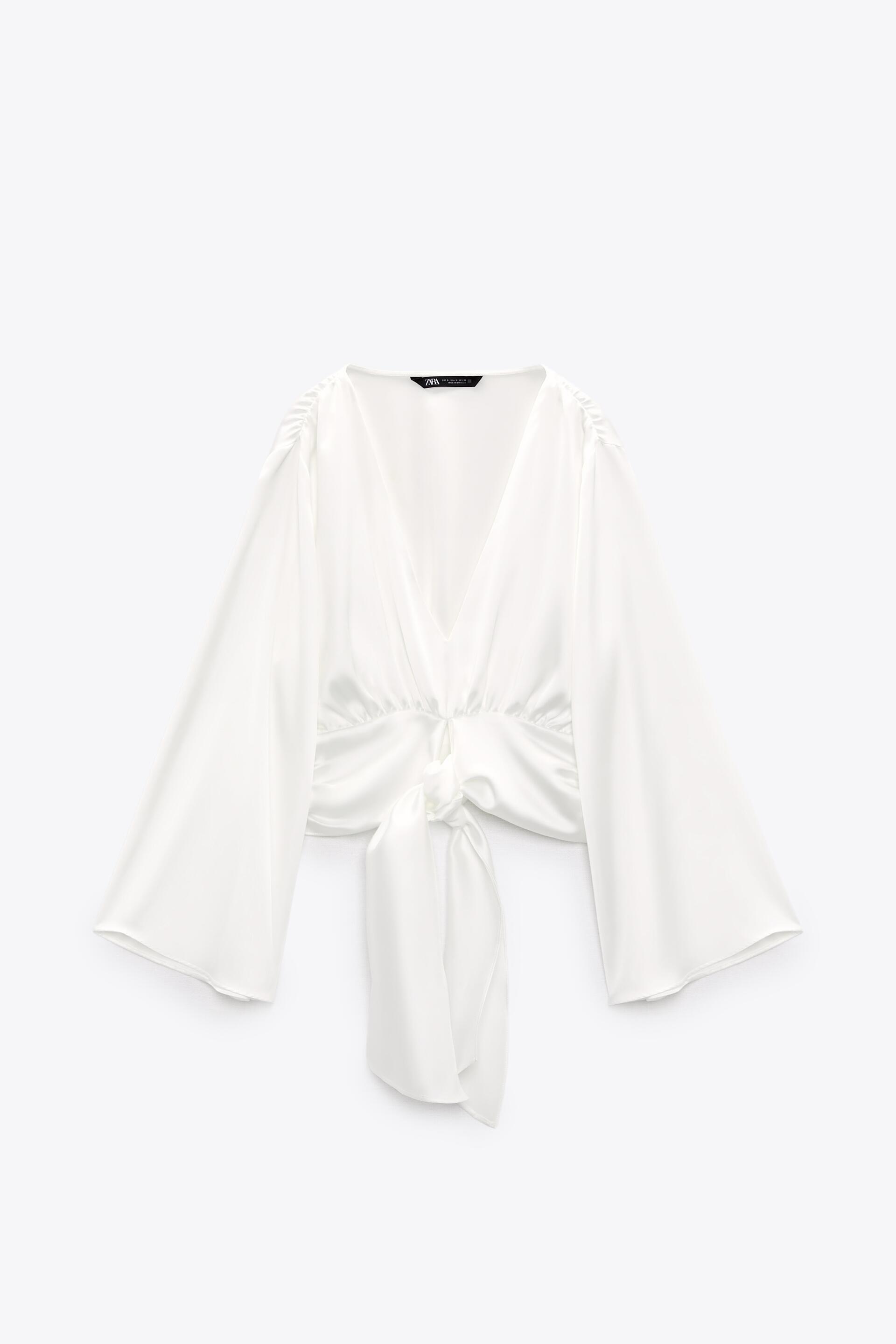 

Блуза женская ZARA 07685362 белая XS, 07685362