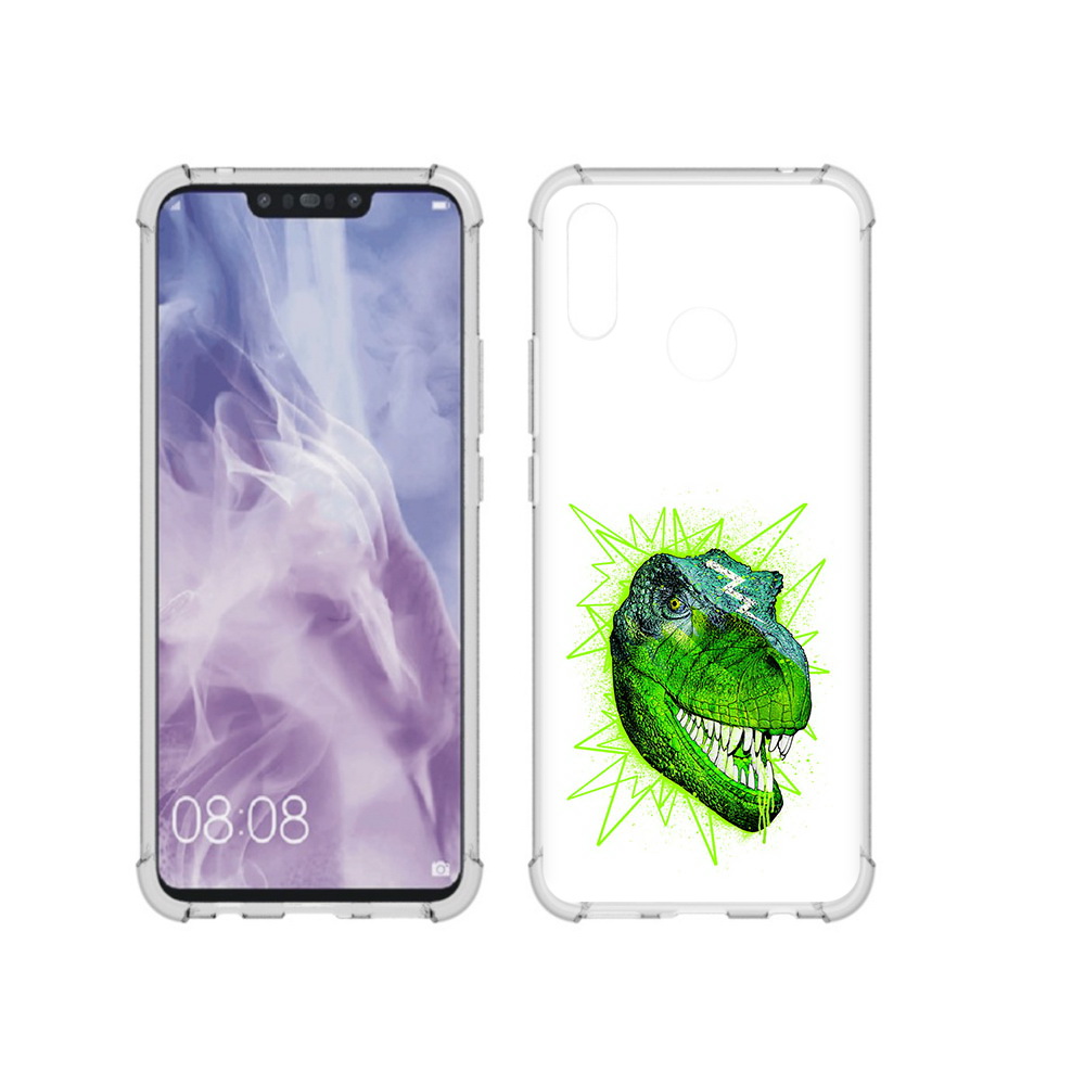 

Чехол MyPads Tocco для Huawei Nova 3i зеленый динозавр (PT227100.63.358), Прозрачный, Tocco