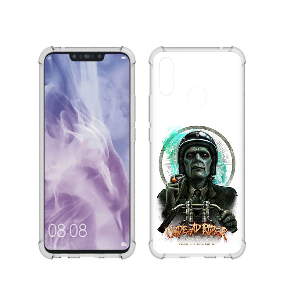 

Чехол MyPads Tocco для Huawei Nova 3i зеленый мужчина с сигаретой на мотоцикле, Прозрачный, Tocco