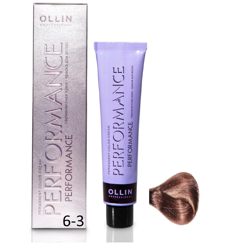 Краска для волос Ollin Professional Ollin Performance 6/3 Темно-русый Золотистый 60 мл интенсивный крем для волос на основе черного риса ollin megapolis