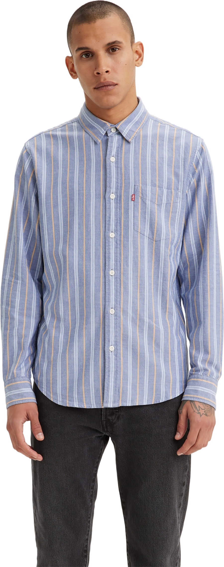 

Рубашка мужская Levi's 85748-0177 голубая S, Голубой, 85748-0177