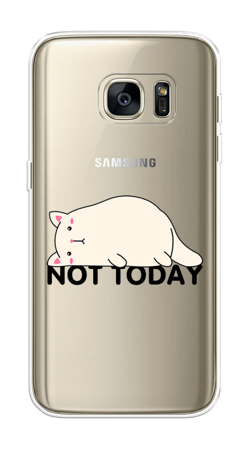 

Чехол на Samsung Galaxy S7 edge "Cat not today", Белый;розовый;черный, 24650-1