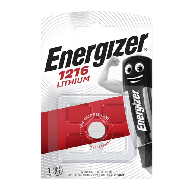 

Батарейка Energizer Lithium CR1216 1шт 3V