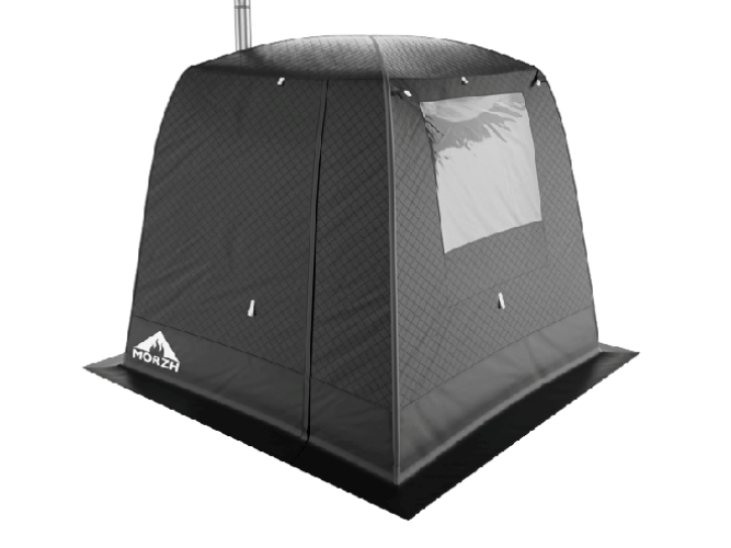 Мобильная баня-палатка МОРЖ (2 сорт), черный