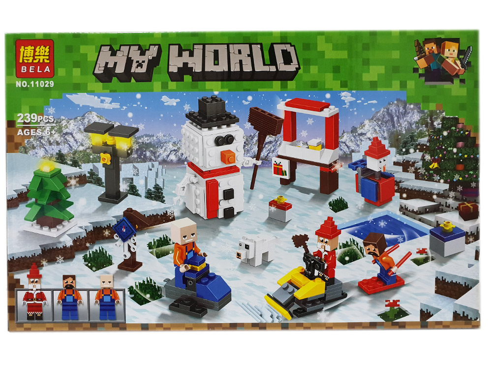 фото Конструктор майнкрафт my world «новый год на озере» 11029 lari (bela)