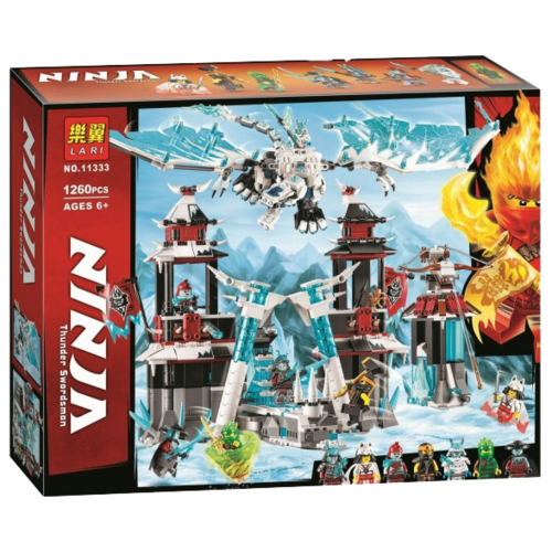 фото Конструктор ninja «защитные башни ледяного дракона» 61030/11333 lari (bela)